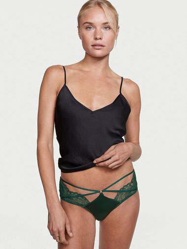 Slip Sgambato In Pizzo Con Laccetti, Description, large