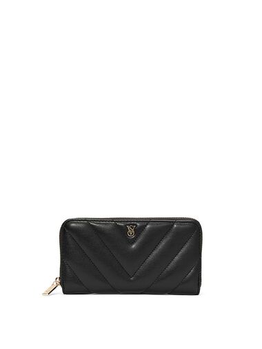 Portafoglio Grande Con Cerniera, Black, large