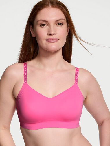 Reggiseno T-shirt Lounge Leggermente Imbottito, Hollywood Pink, large