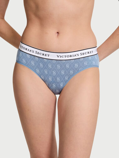 Slip Coprente In Cotone Con Logo, Logo Faded Denim, large