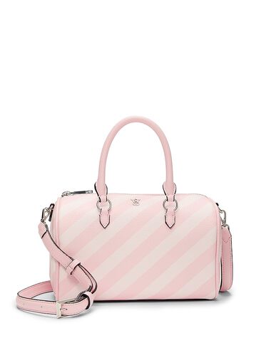 Mini Duffle Crossbody Bag, Heritage Stripe, large