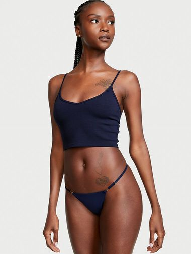 Tanga Con Fianchetti Regolabili, Ensign Blue, large