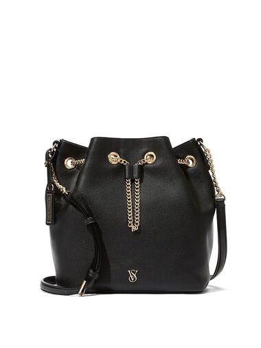 Bucket Crossbody Bag, Black, large