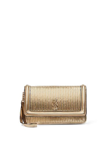 Pochette Da Polso Per Il Cellulare, Gold Pleated, large