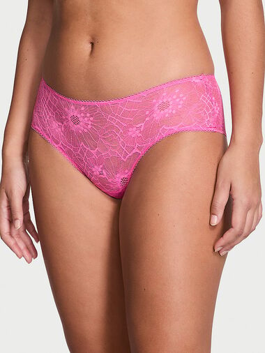 Slip Sgambato In Pizzo, Hollywood Pink, large