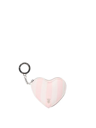 Heart Pouch Keychain, Heritage Stripe, large