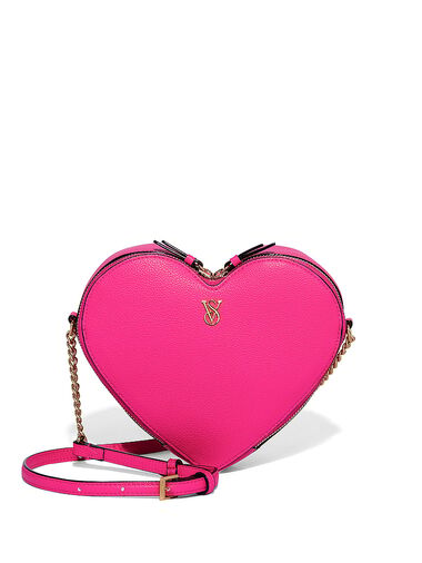 Borsa A Tracolla A Cuore, Hot Pink, large