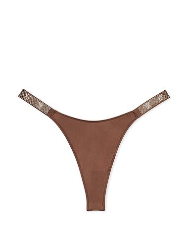 Tanga Con Fianchetti Di Strass, Mousse, large