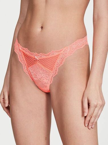 Tanga In Pizzo E Mesh, Neon Nectar, large