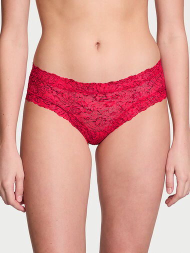 Slip Sgambato In Pizzo, Hottie Pink Palms, large
