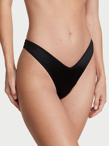 Tanga Sgambato Con Laccetti Sul Lato Posteriore, Black, large