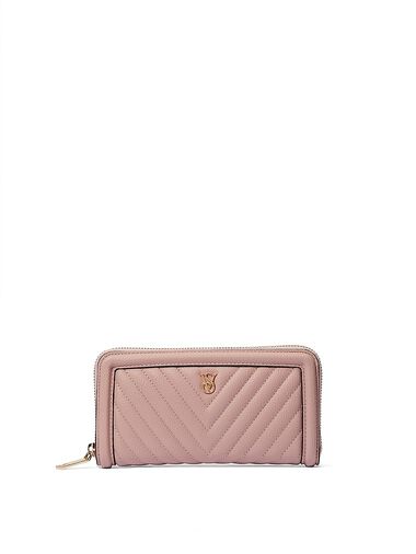 Large Wallet With Zip, Pink, large