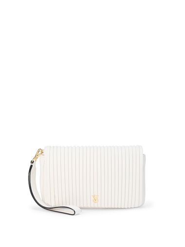 Phone Wristlet Clutch, Coconut White, large