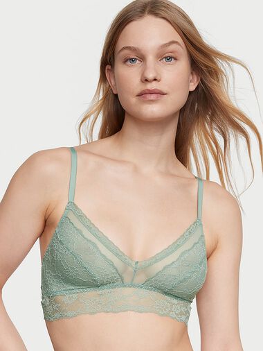 Bralette Curvy In Pizzo, Seasalt Green, large