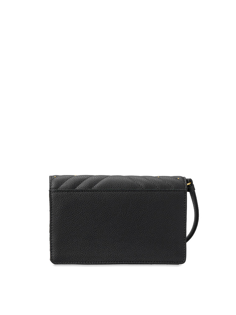 Pochette da polso in pelle trapuntata a V con borchie Victoria s Secret Italia