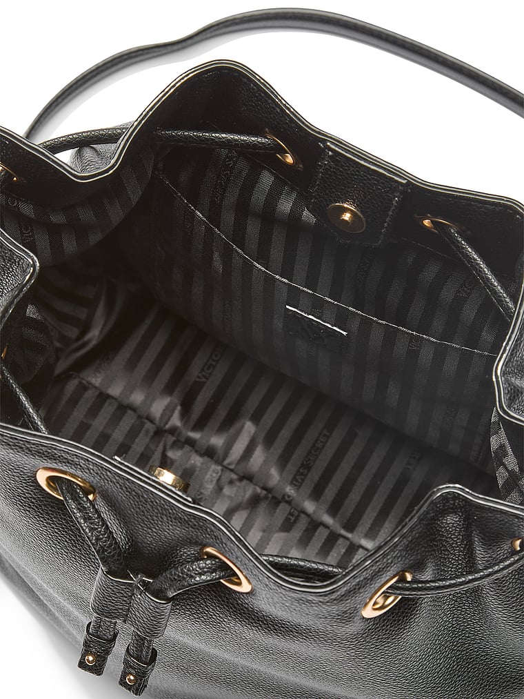 Borsa A Secchiello Con Tracolla, Black, large