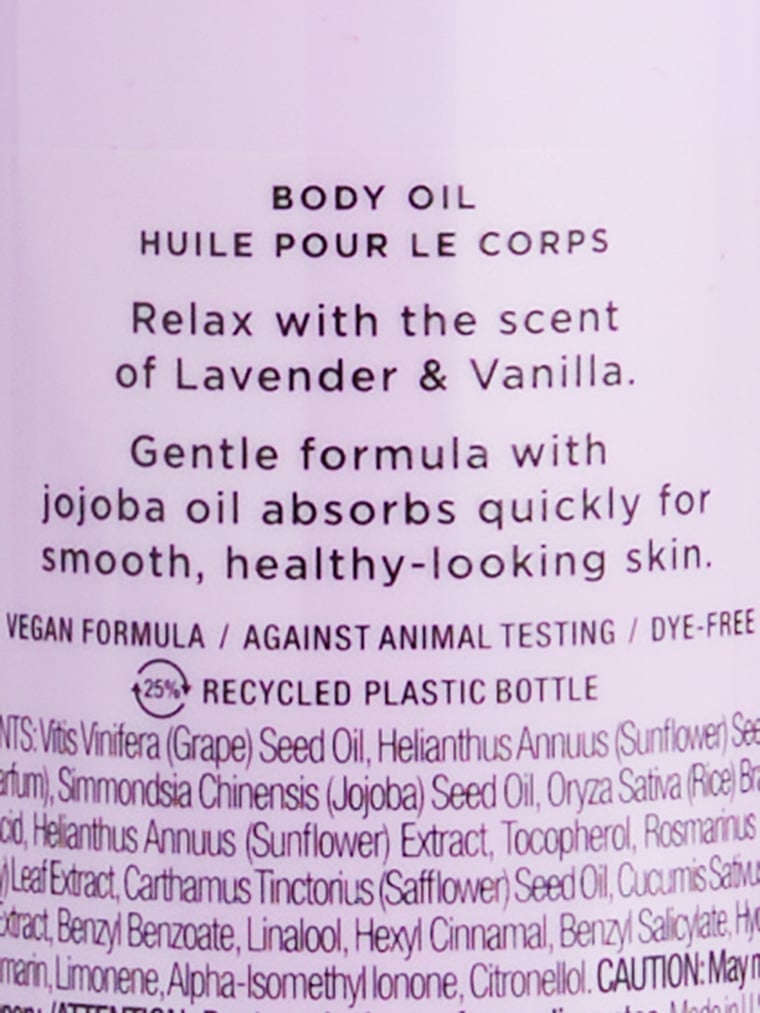Body Oil, Lavender & Vanilla, large