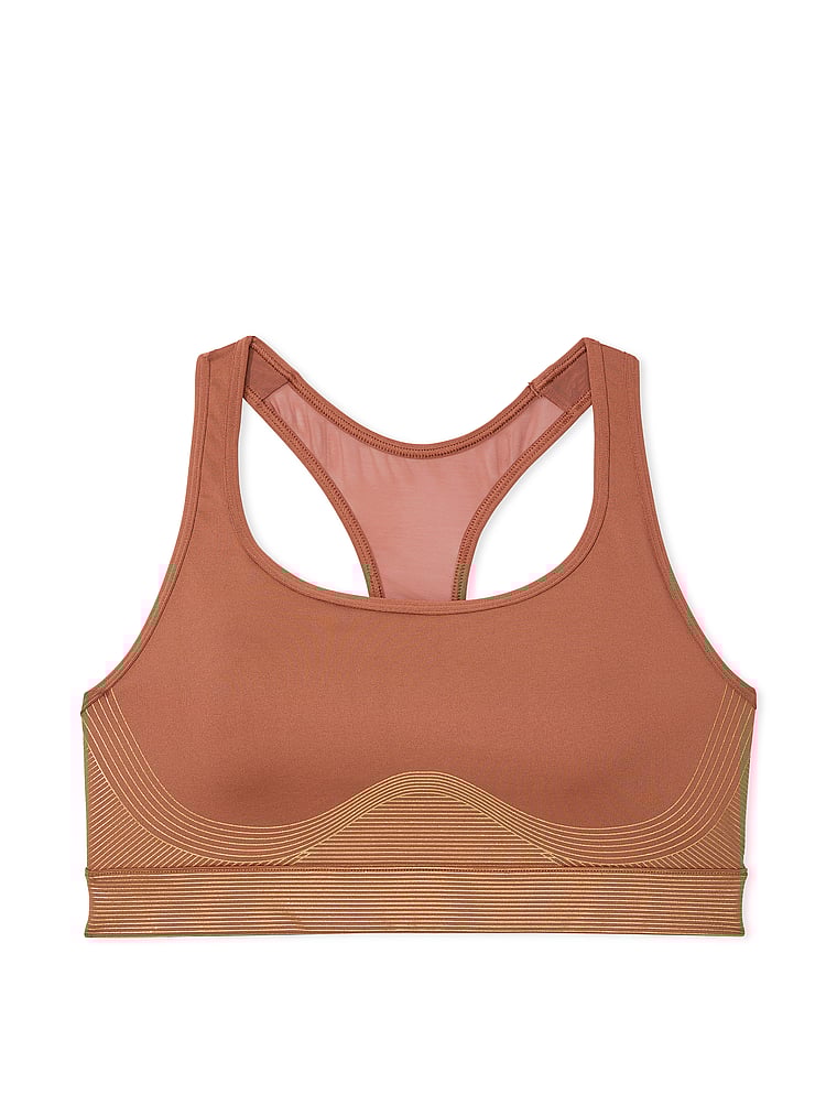 Novità! Reggiseno Sportivo Player Con Dettagli Luminosi, Caramel Bronze, large