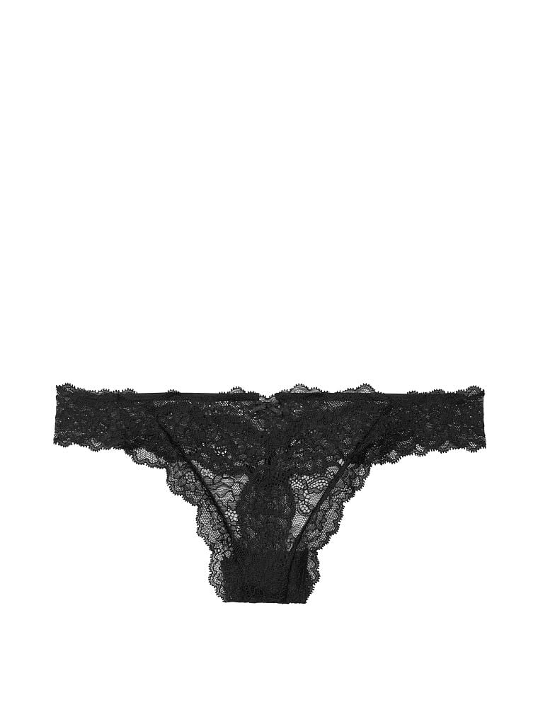 Tanga In Pizzo Scintillante, Black, large