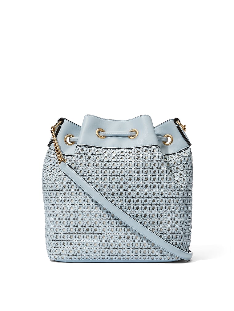 Borsa A Secchiello Victoria, Blue Woven, large
