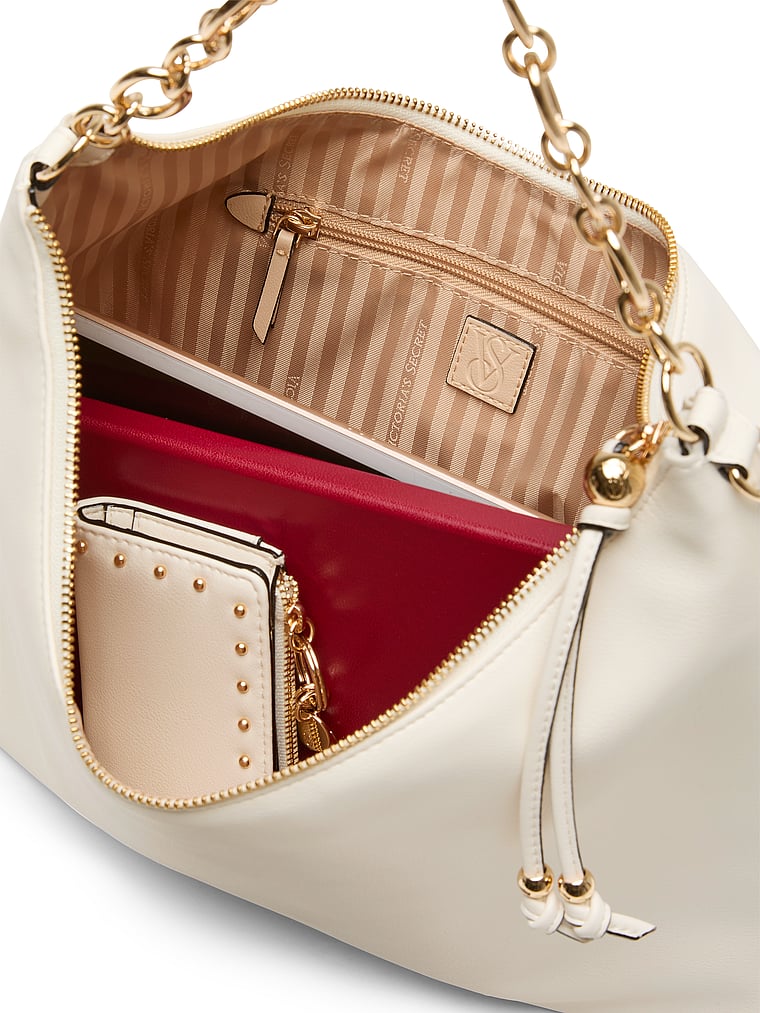 Vs Icon Medium Shoulder Bag, Swan Studs, large