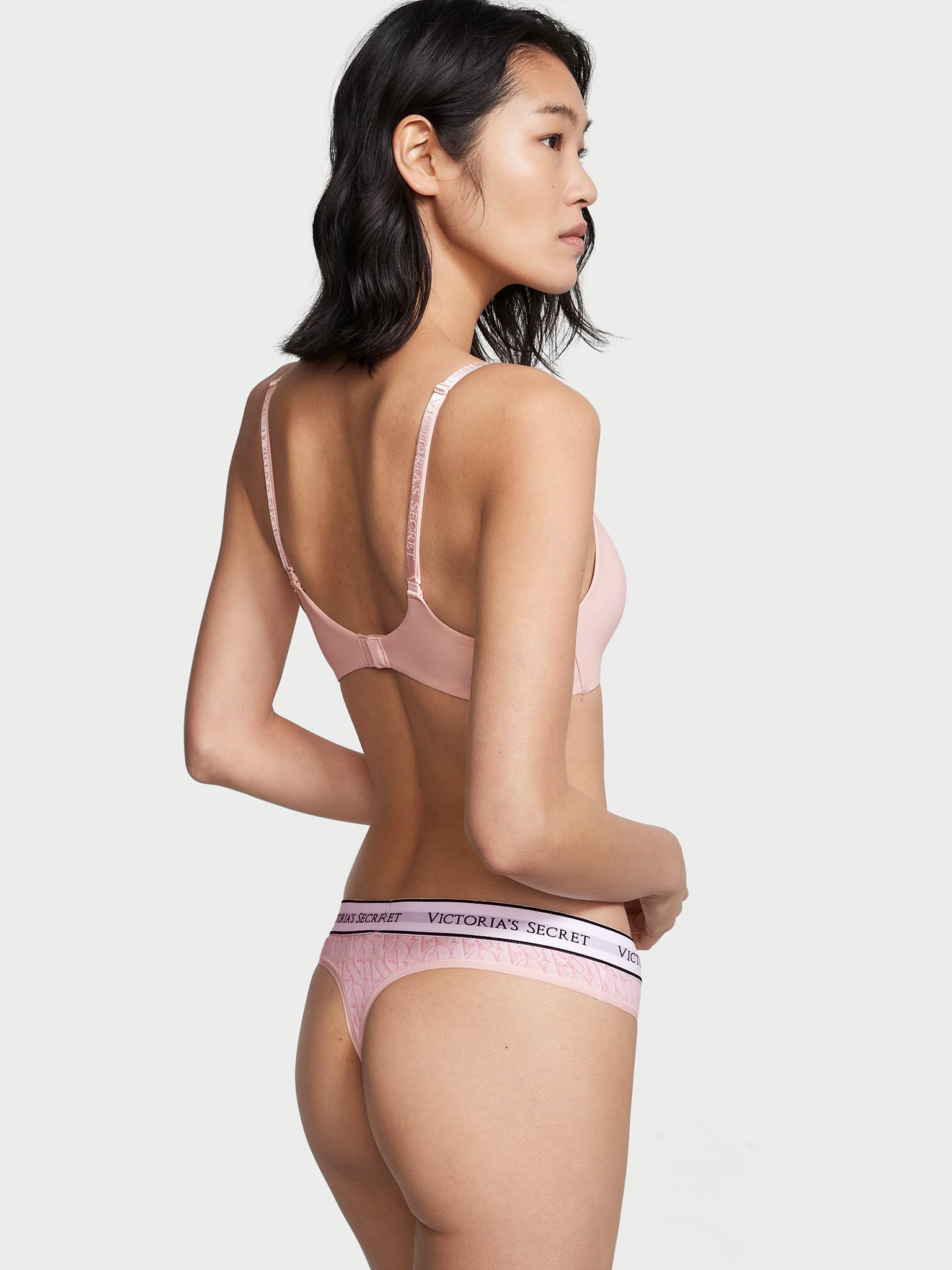 Tanga In Cotone Con Logo, Purest Pink Geo Logo, large