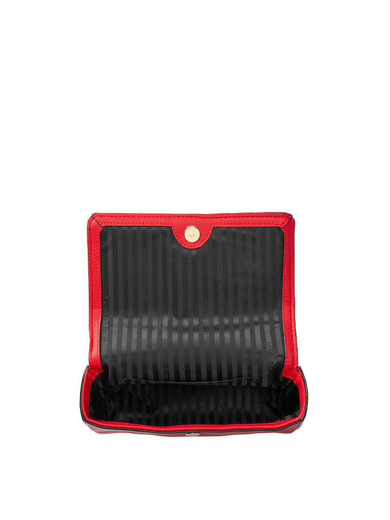 Borsa A Tracolla Con Borchie, Red, large