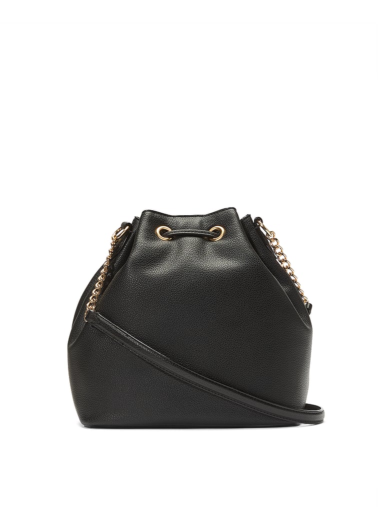 Borsa A Secchiello Con Tracolla, Black, large