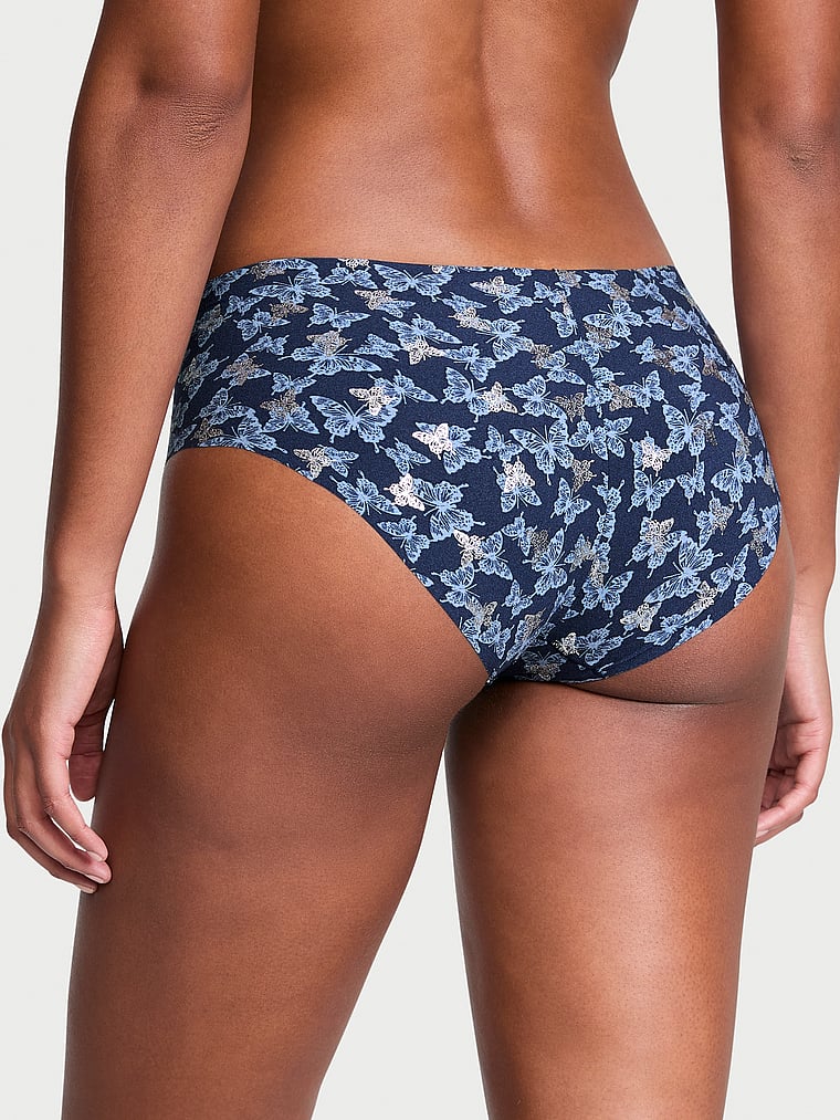 Slip Coprente Senza Cuciture, Noir Navy Butterflies, large