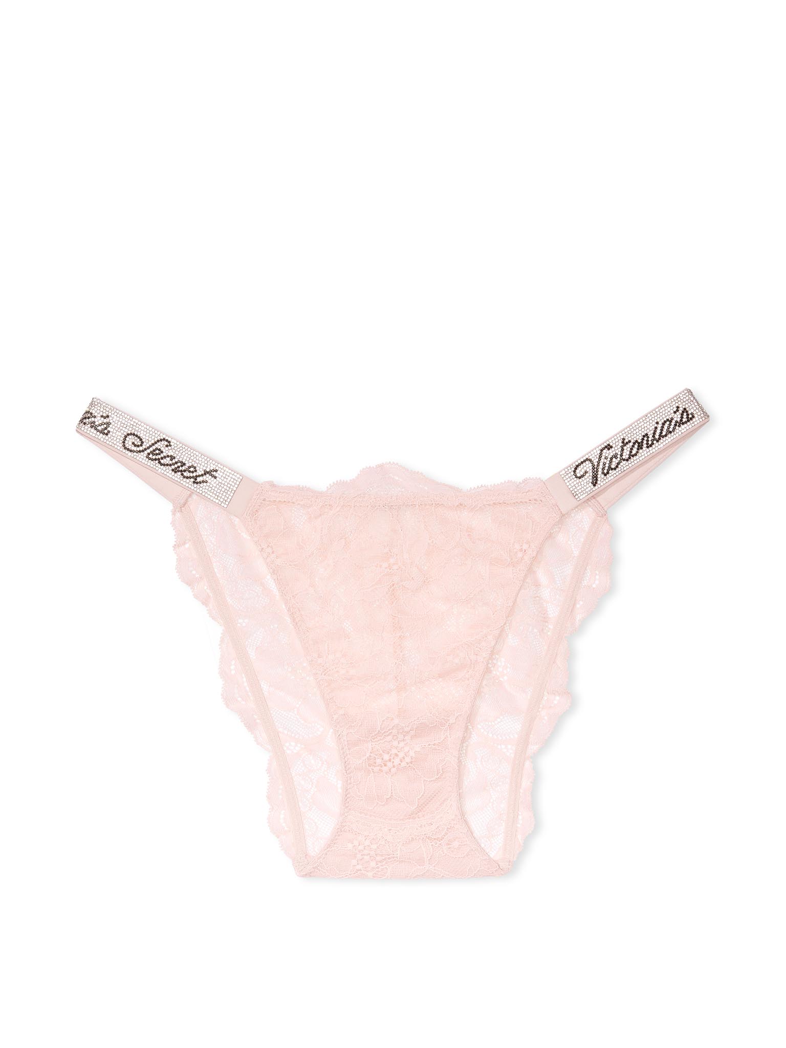 Slip Sgambato Con Dettagli In Pizzo E Fianchetti Di Strass, Purest Pink, large