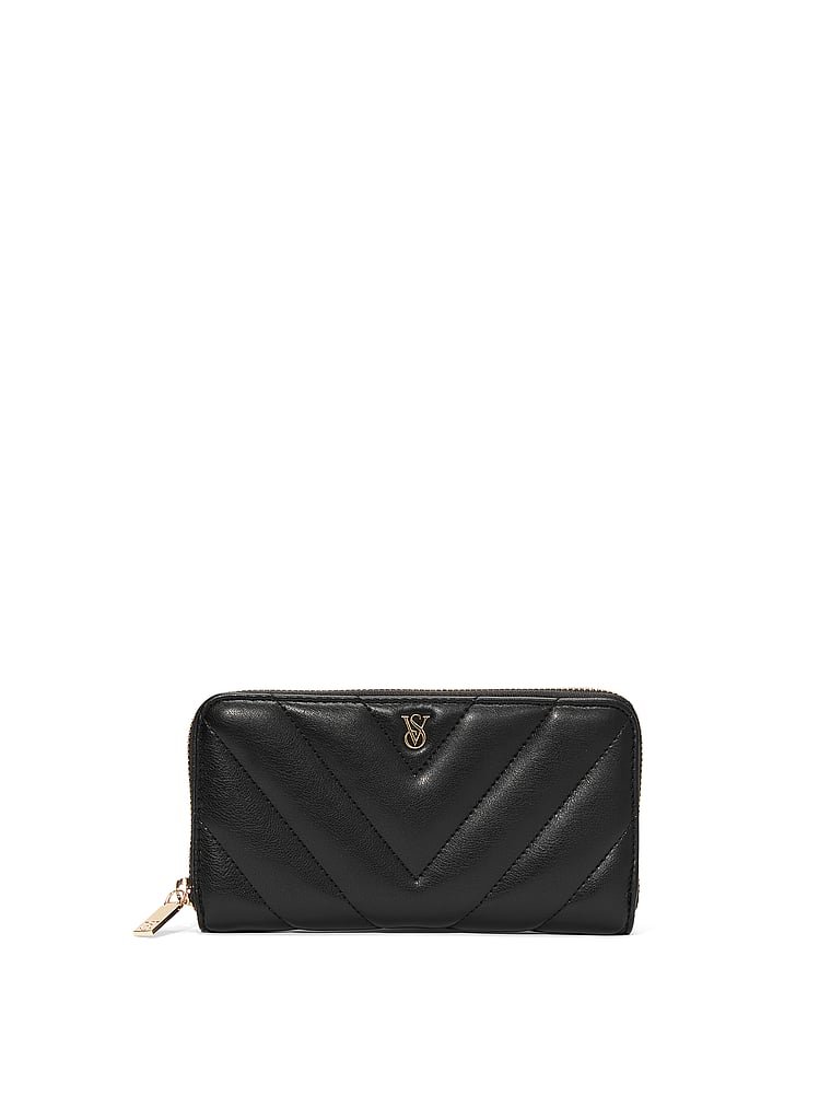 Portafoglio Grande Con Cerniera, Black, large