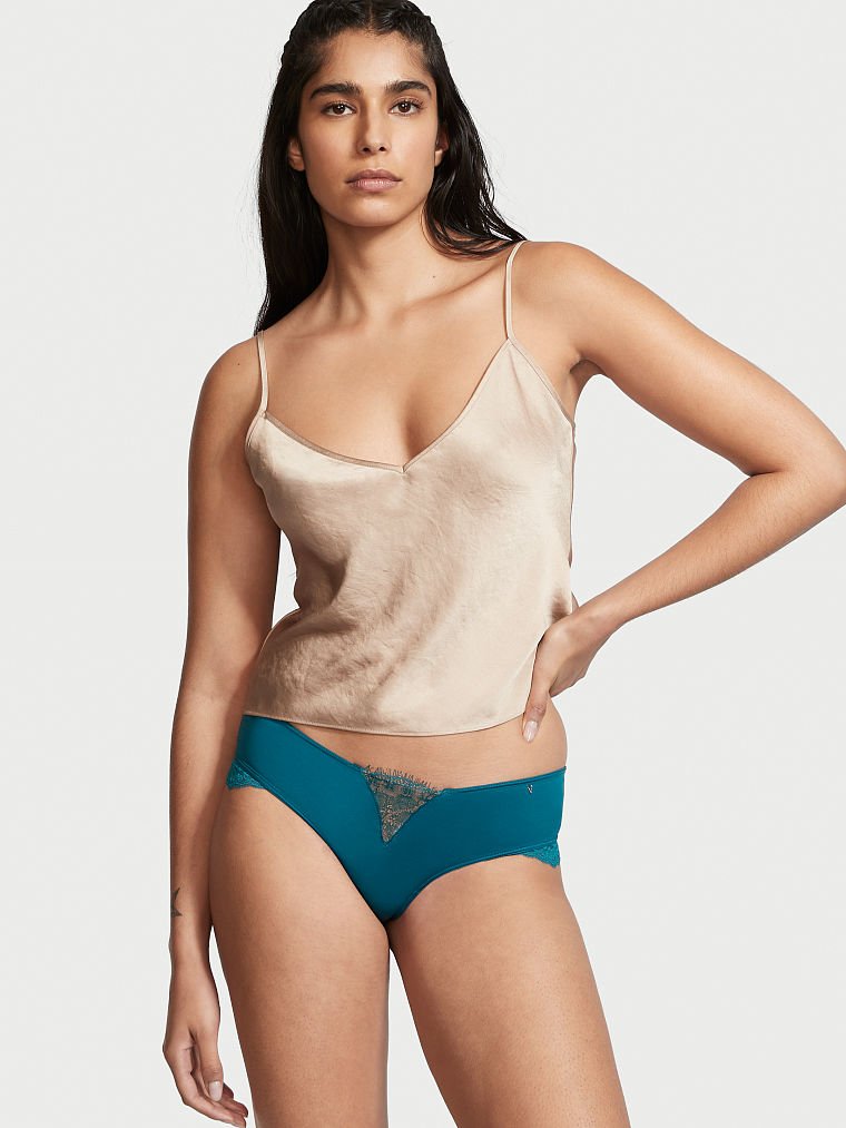 Lace Insert Cheeky Panty, , large