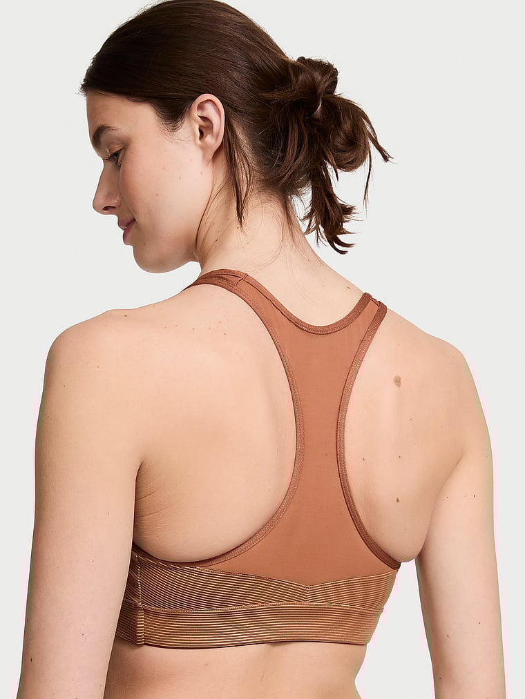 Novità! Reggiseno Sportivo Player Con Dettagli Luminosi, Caramel Bronze, large