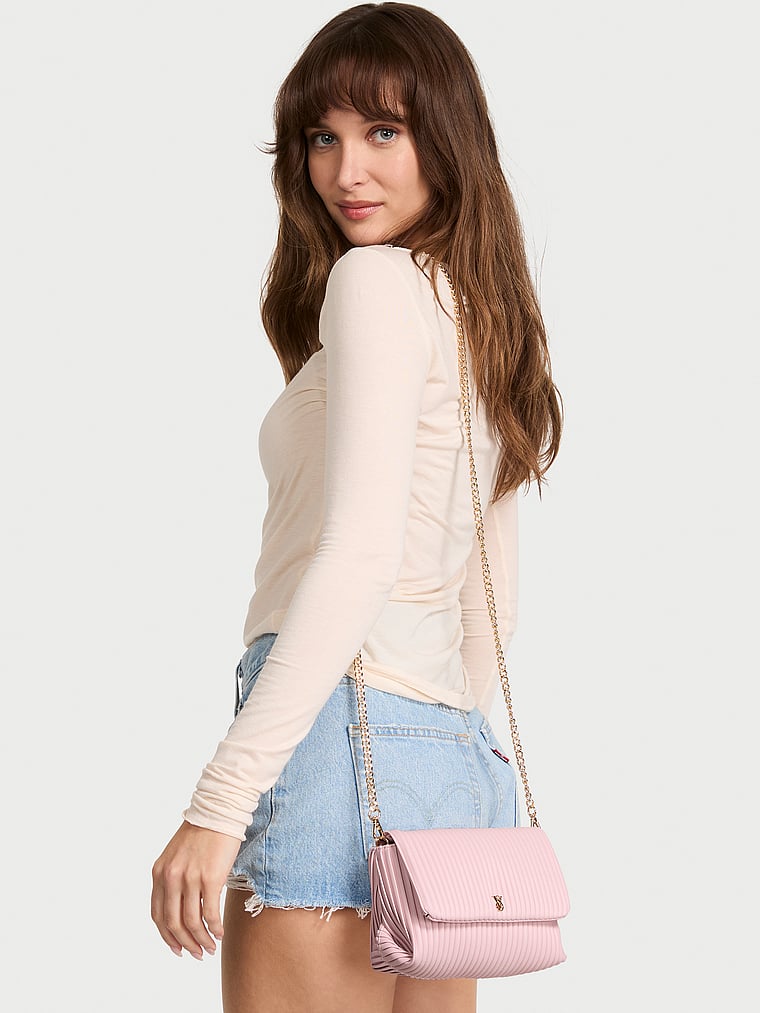 Mini Borsa Convertibile, Chalk Rose, large