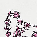 White Floral Lock Up Heart