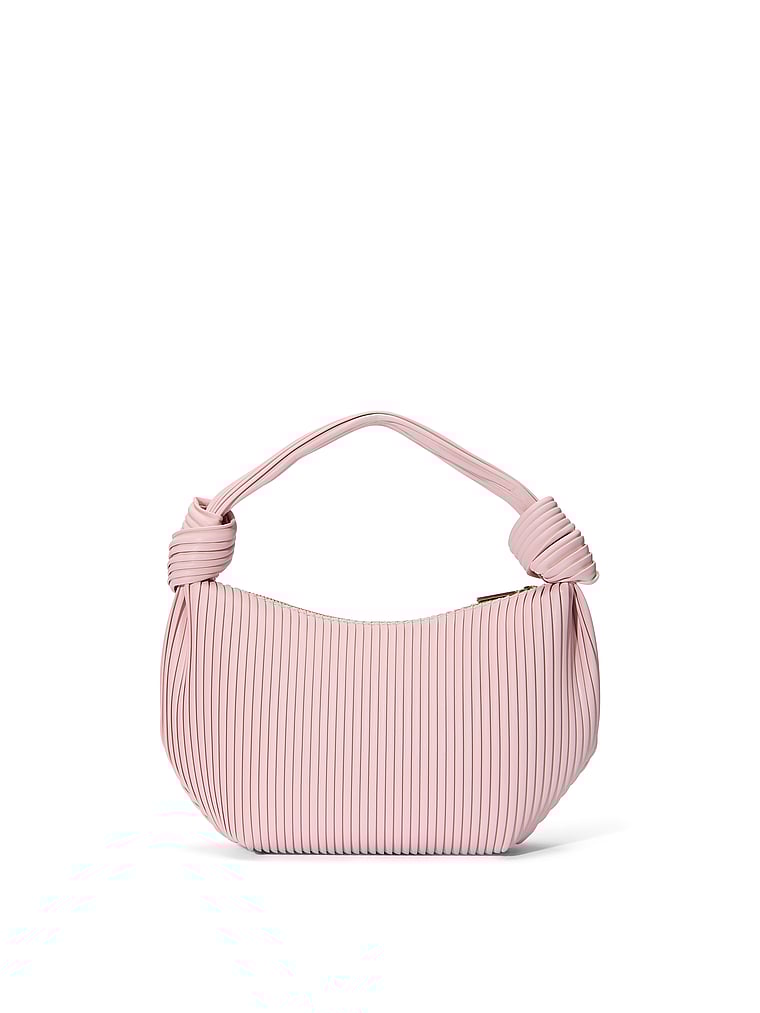 Knotted Top Handle Bag, Chalk Rose, large