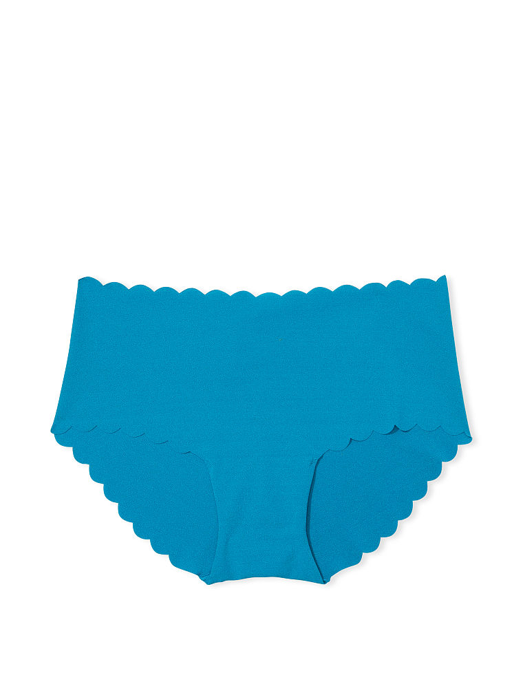 Slip Coprente Senza Cuciture Con Bordi Smerlati, High Dive Blue, large