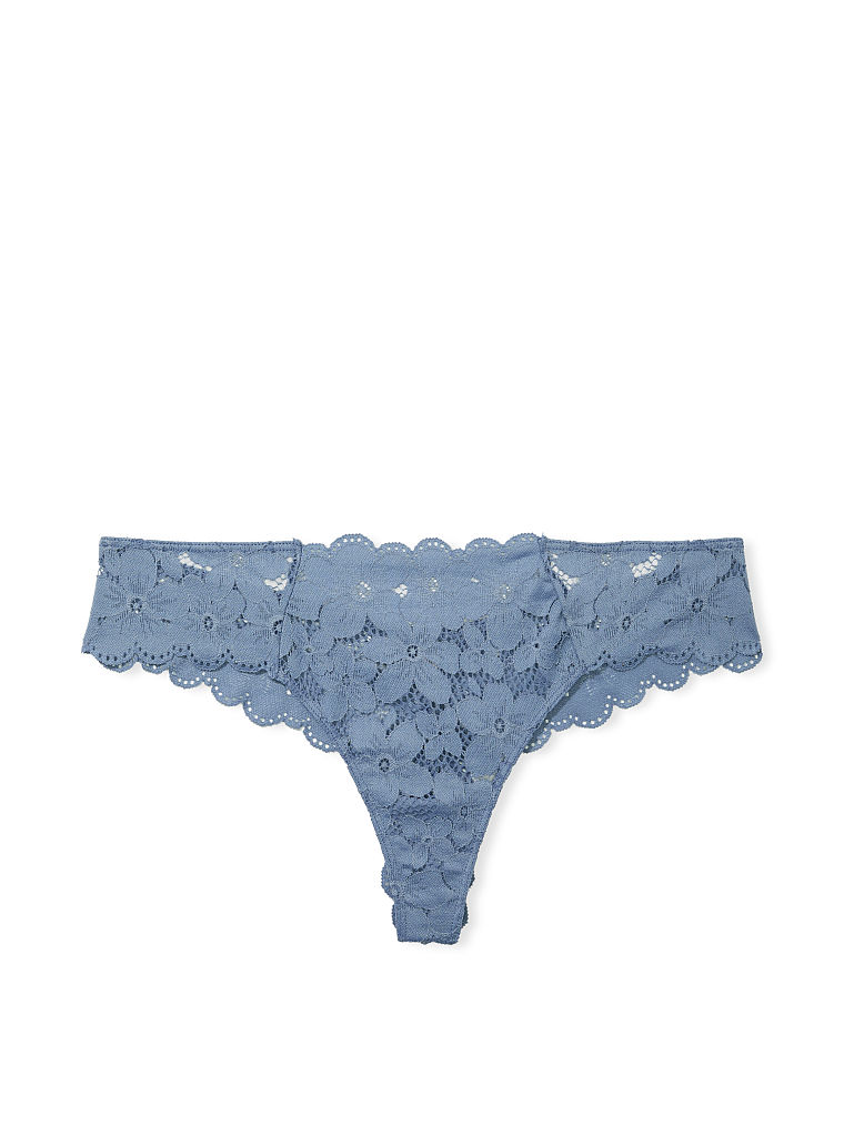 Tanga In Pizzo, Faded Denim, large