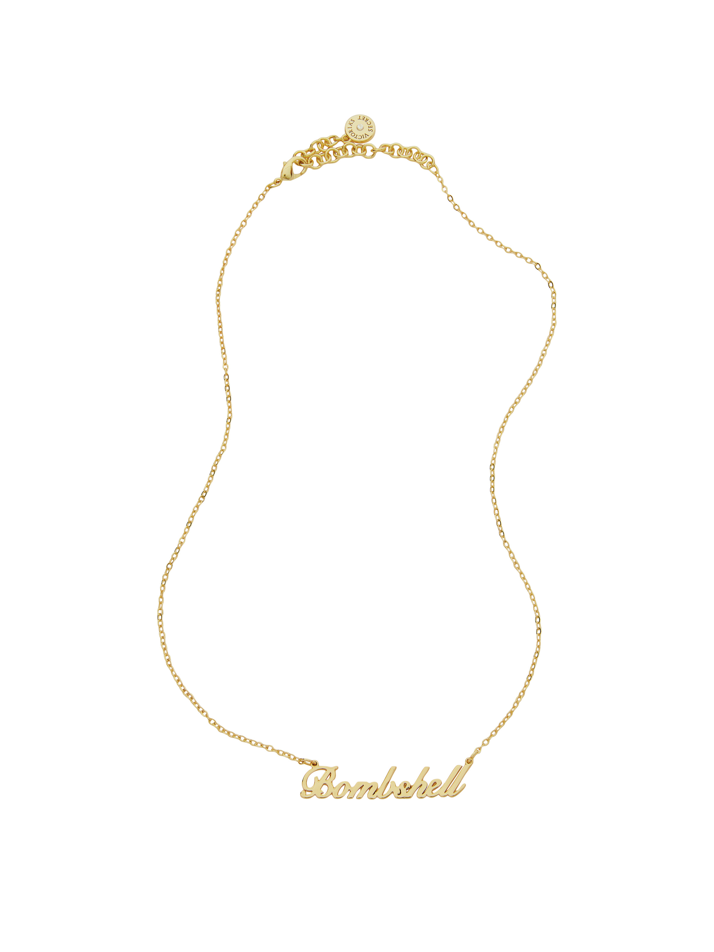 Bombshell Collana Con Targhetta Dorata, Description, large
