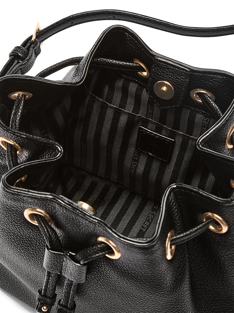 Mini Borsa A Secchiello, Black, large