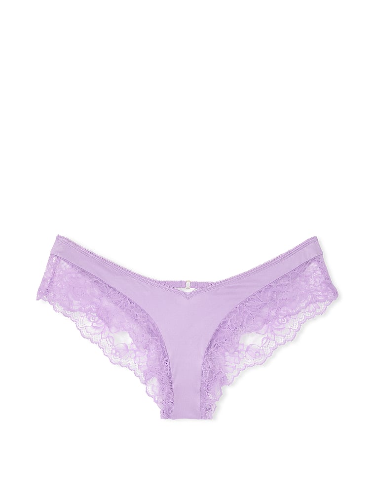 Slip Sgambato Con Finiture In Pizzo Ornato Da Rose, Charmed Violet, large