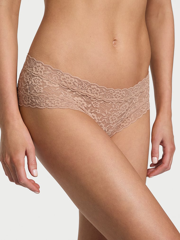 Lace Cheeky Panty, Praline, large