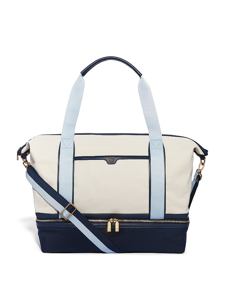 Borsone Per Il Weekend, Blue Colorblock, large