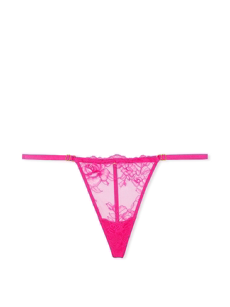 Tanga Regolabile In Pizzo, Forever Pink, large