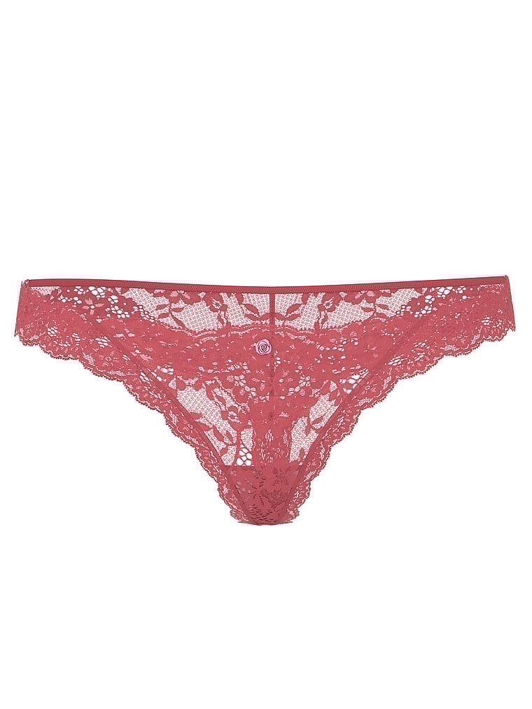 Lace Thong Panty, Seductive Rose, large