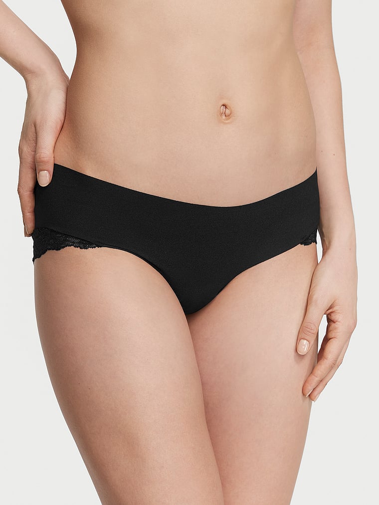 Slip Coprente Invisibile Con Finiture In Pizzo, Black, large