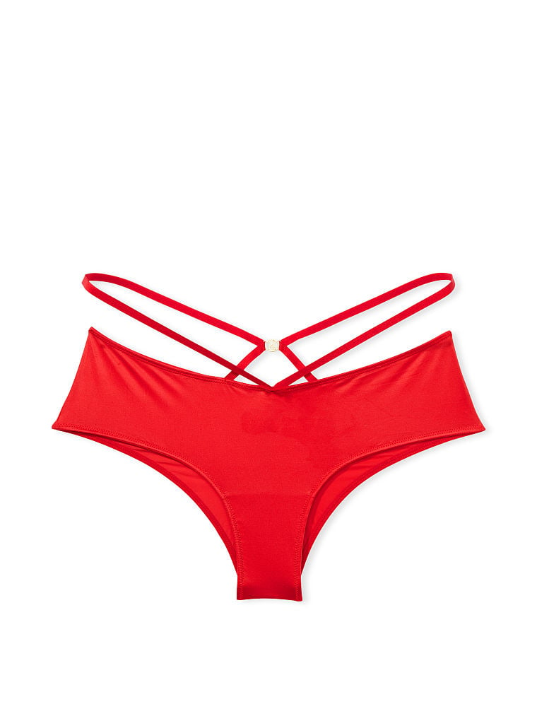 Slip Sgambato Con Laccetti So Obsessed, Lipstick Red, large