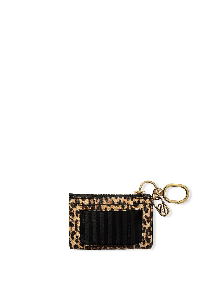Foldover Card Case, Leopard, large