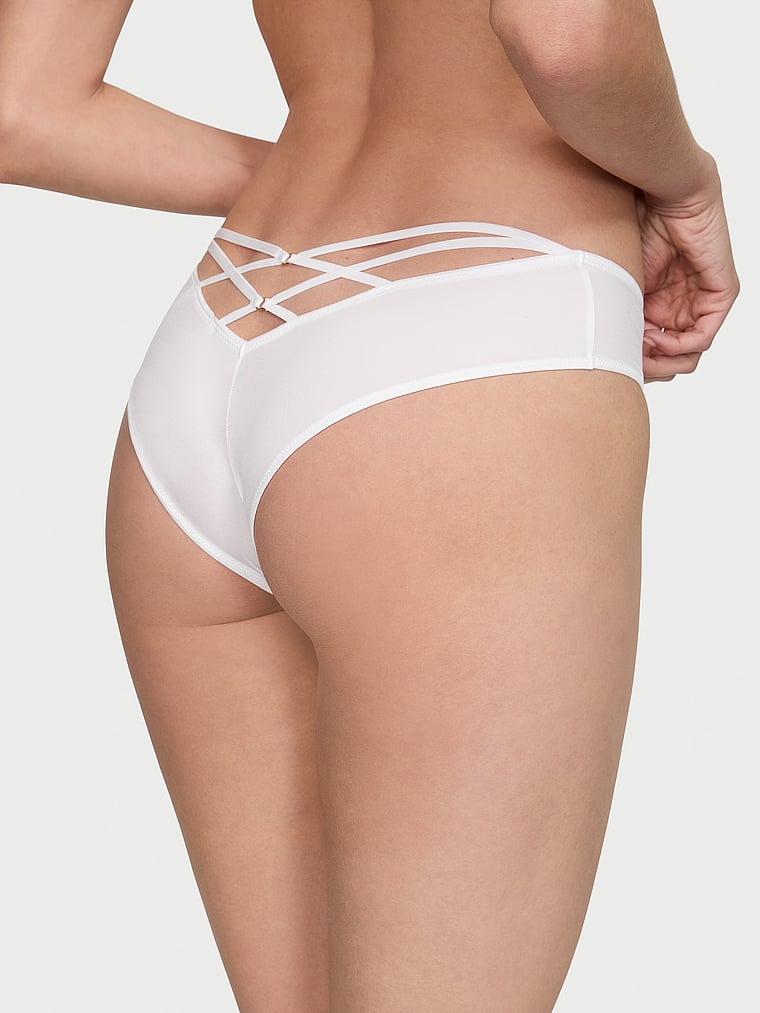 Slip Sgambato Con Laccetti Sul Lato Posteriore, Vs White, large