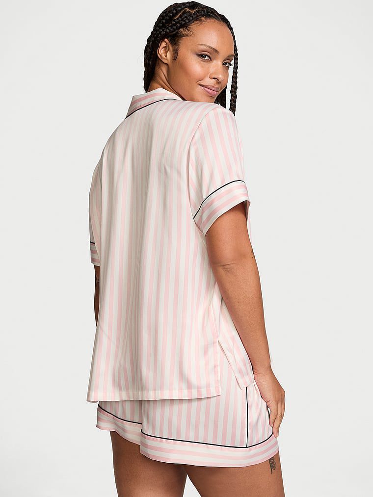 Pigiama Corto In Raso, Iconic Stripe, large